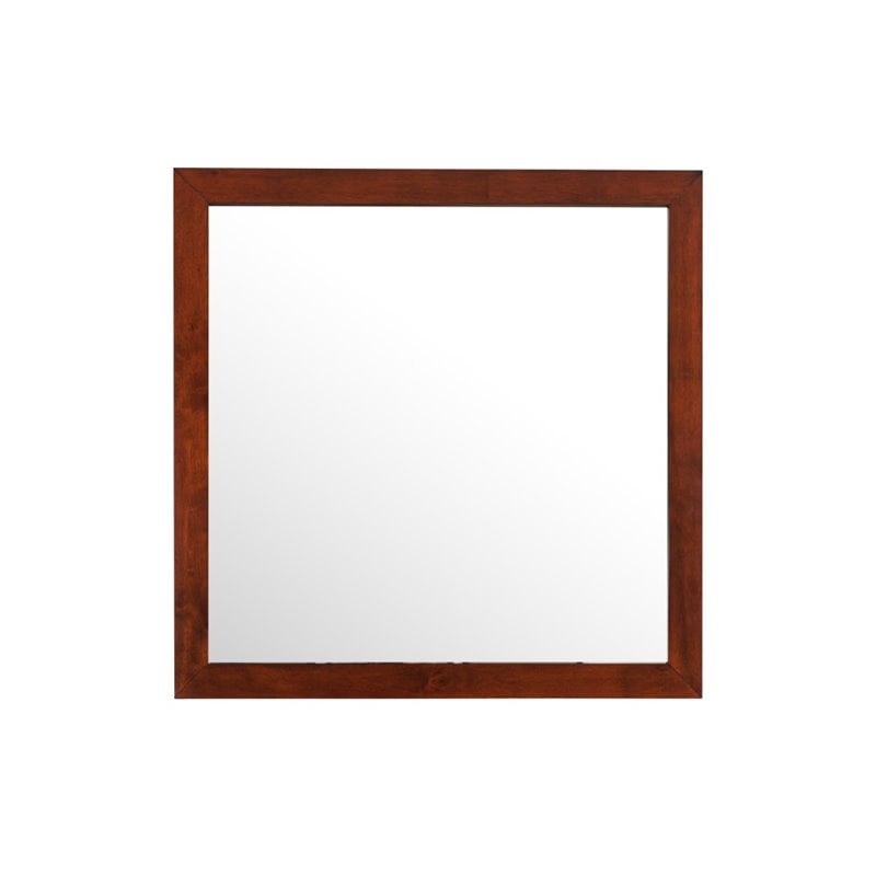 Glory Furniture Burlington Mirror in Cherry