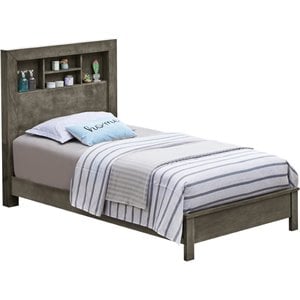 Glory Furniture Burlington Twin Panel Bed in Gray
