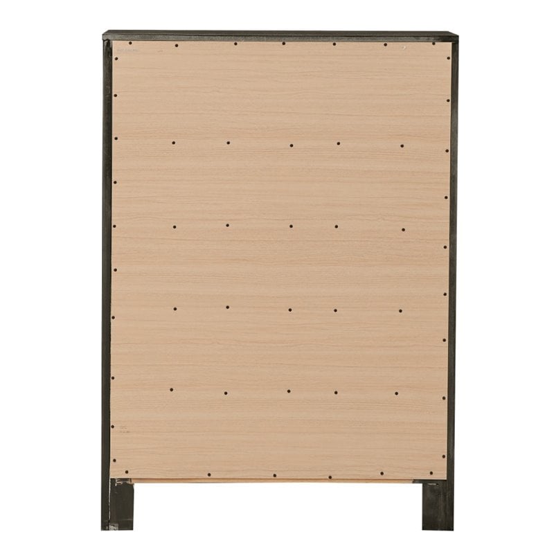 Glory Furniture Burlington 5-Drawers Bedroom Chest in Gray