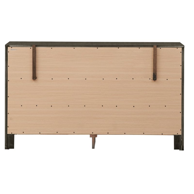 Glory Furniture Burlington 6-Drawers Bedroom Dresser in Gray