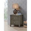 Glory Furniture Burlington 2 Drawer Nightstand in Gray