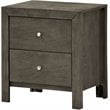 Glory Furniture Burlington 2 Drawer Nightstand in Gray