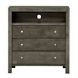 Glory Furniture Burlington 3 Drawer TV Stand in Gray