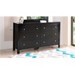 Glory Furniture Burlington 6-Drawers Bedroom Dresser in Black