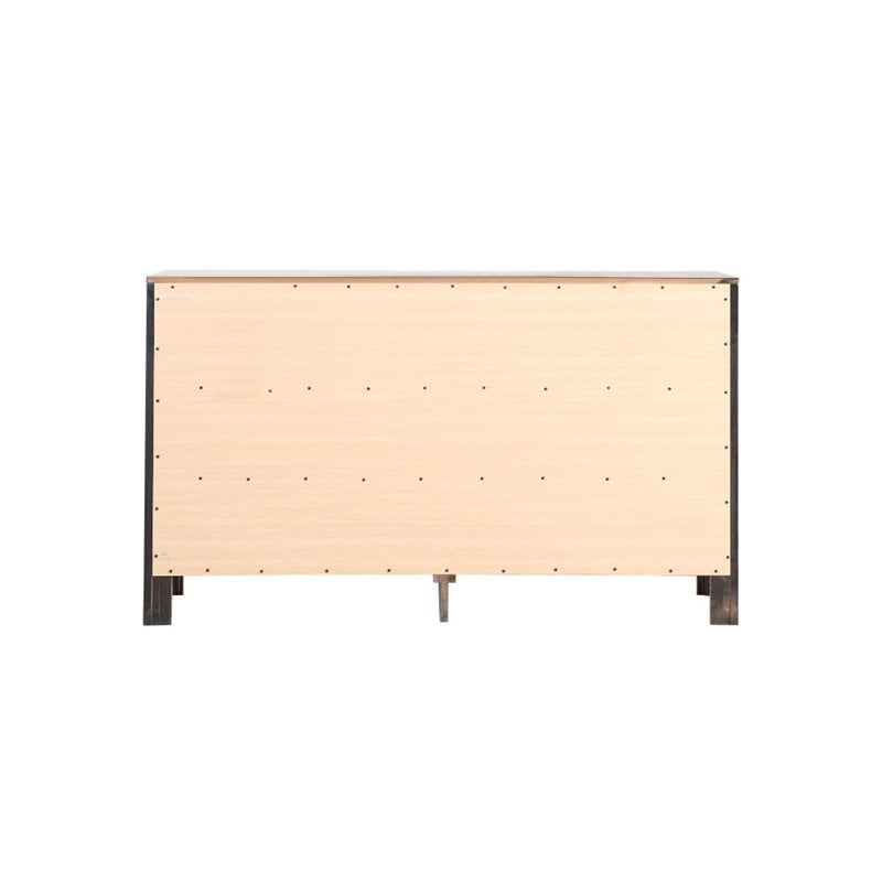 Glory Furniture Burlington 6-Drawers Bedroom Dresser in Black