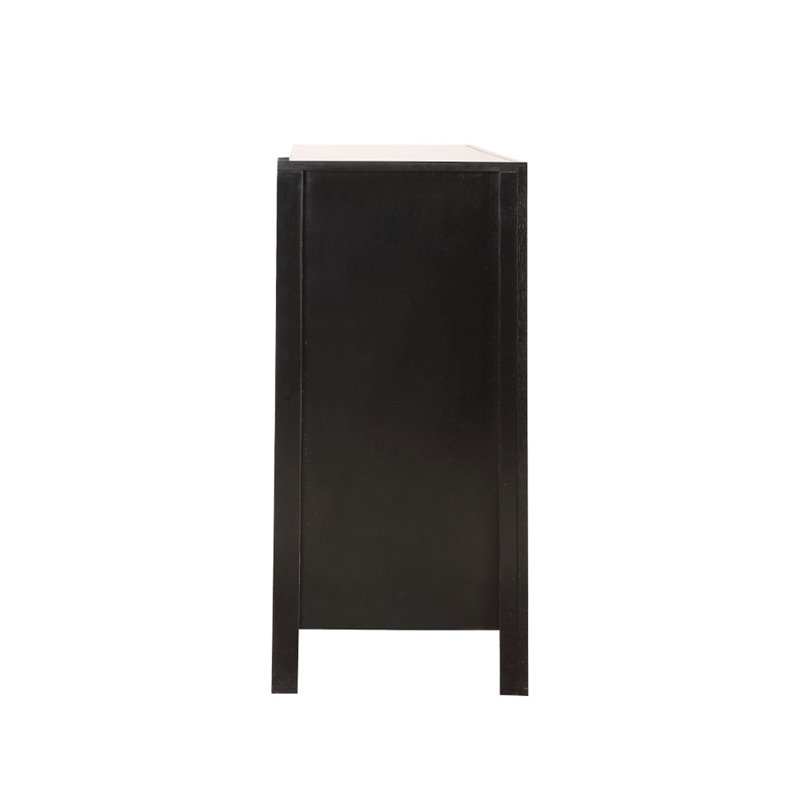 Glory Furniture Burlington 6-Drawers Bedroom Dresser in Black
