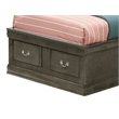 Glory Furniture Louis Phillipe Twin Storage Bed in Gray
