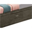 Glory Furniture Louis Phillipe Twin Storage Bed in Gray