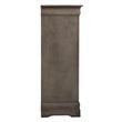 Glory Furniture Louis Phillipe 5-Drawers Bedroom Chest in Gray