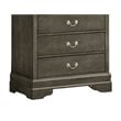 Glory Furniture Louis Phillipe 5-Drawers Bedroom Chest in Gray
