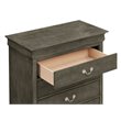 Glory Furniture Louis Phillipe 5-Drawers Bedroom Chest in Gray