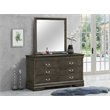 Glory Furniture Louis Phillipe 6 Drawer Dresser in Gray