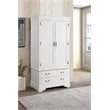 Glory Furniture Louis Phillipe 2 Drawer Armoire in White