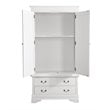 Glory Furniture Louis Phillipe 2 Drawer Armoire in White