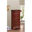 Glory Furniture Louis Phillipe 7-Drawers Bedroom Lingerie Chest in Cherry