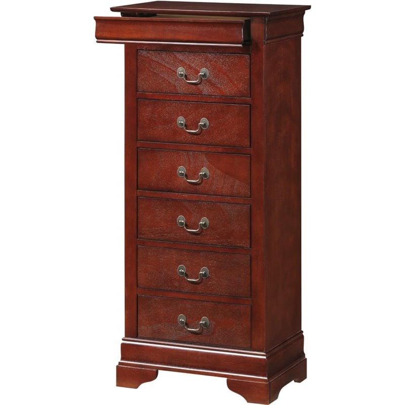 Glory Furniture Louis Phillipe Drawer Lingerie Chest In Cherry Cymax Business