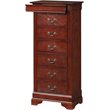 Glory Furniture Louis Phillipe 7-Drawers Bedroom Lingerie Chest in Cherry