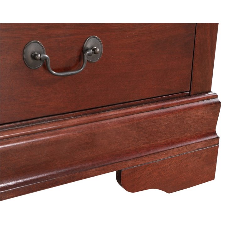 Glory Furniture Louis Phillipe TV Stand in Cherry