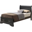 Glory Furniture Louis Phillipe Twin Storage Bed in Black