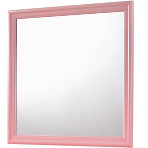 Glory Furniture Louis Phillipe Mirror in Pink