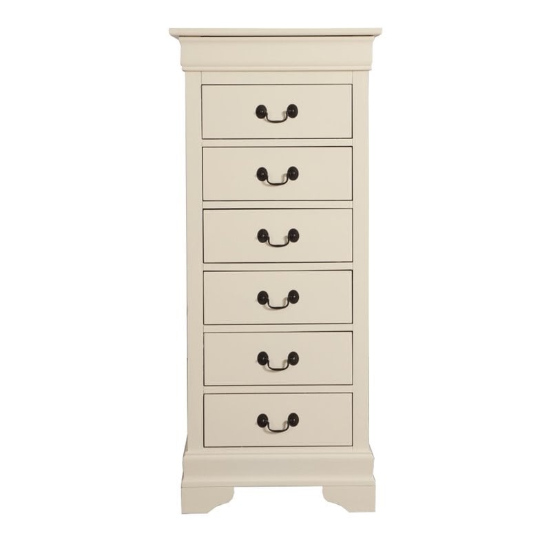 Glory Furniture Louis Phillipe 7-Drawers Bedroom Lingerie Chest in Beige