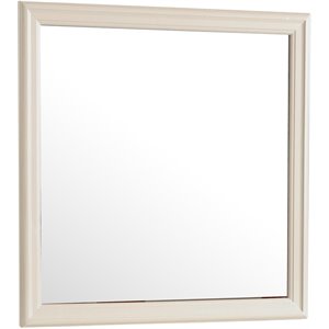 Glory Furniture Louis Phillipe Wood Veneer Bedroom Mirror in Beige
