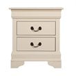 Glory Furniture Louis Phillipe 2 Drawer Nightstand in Beige