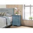 Glory Furniture Louis Phillipe 3 Drawer Nightstand in Teal