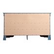 Glory Furniture Louis Phillipe 6 Drawer Dresser in Teal