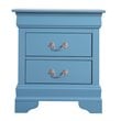 Glory Furniture Louis Phillipe 2 Drawer Nightstand in Teal