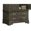 Glory Furniture Louis Phillipe 2 Drawer Armoire in Gray