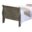 Glory Furniture Louis Phillipe Twin Sleigh Bed in Gray