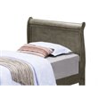 Glory Furniture Louis Phillipe Twin Sleigh Bed in Gray