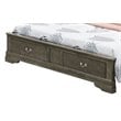 Glory Furniture Louis Phillipe Queen Storage Bed in Gray