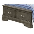 Glory Furniture Louis Phillipe Twin Storage Bed in Gray