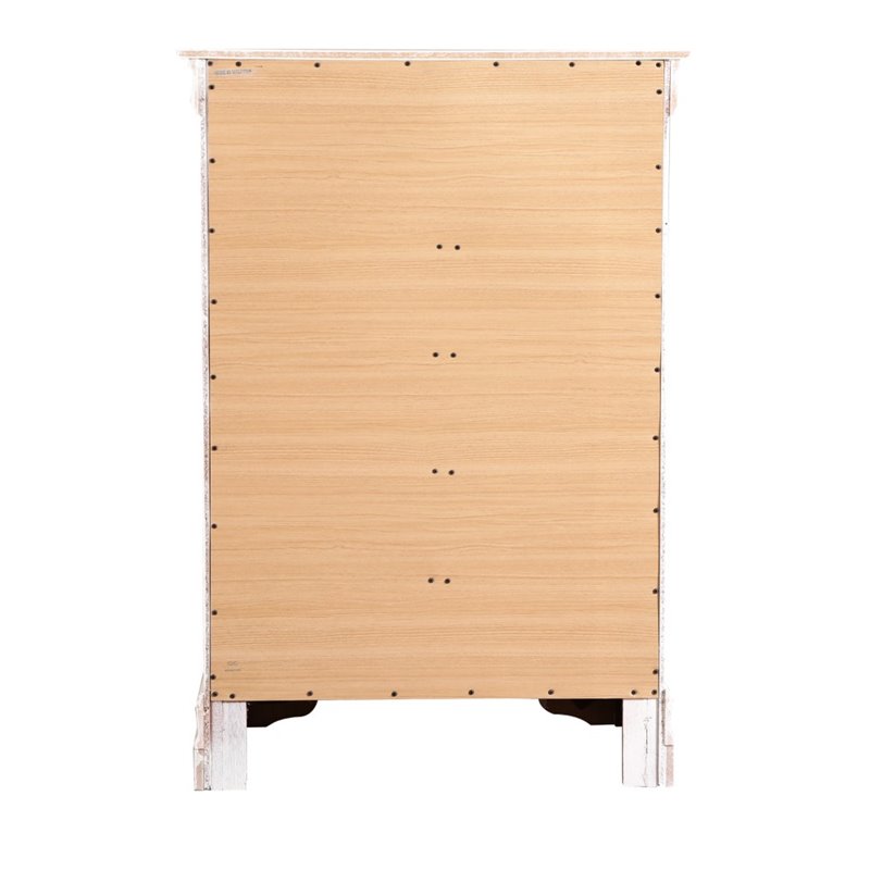 Glory Furniture Louis Phillipe 5-Drawers Bedroom Chest in White