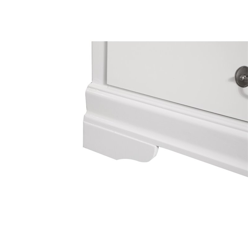 Glory Furniture Louis Phillipe 5-Drawers Bedroom Chest in White