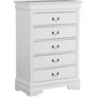 Glory Furniture Louis Phillipe 5-Drawers Bedroom Chest in White
