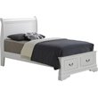 Glory Furniture Louis Phillipe Twin Storage Bed in White