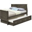 Glory Furniture Louis Phillipe Full Trundle Bed in Gray