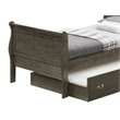 Glory Furniture Louis Phillipe Twin Trundle Bed in Gray