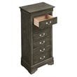 Glory Furniture Louis Phillipe 7-Drawers Bedroom Lingerie Chest in Gray