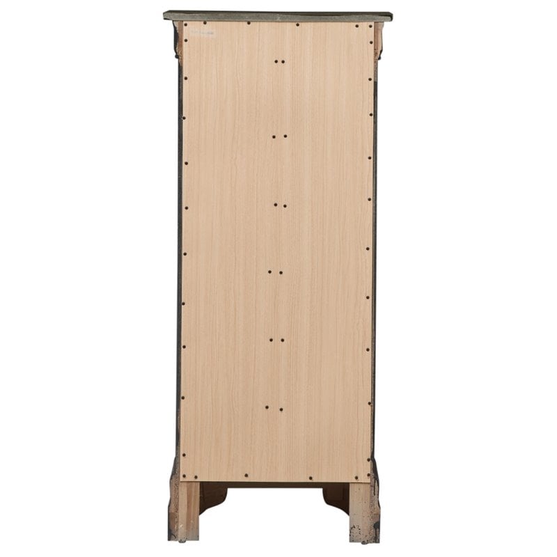 Glory Furniture Louis Phillipe 7-Drawers Bedroom Lingerie Chest in Gray