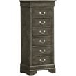 Glory Furniture Louis Phillipe 7-Drawers Bedroom Lingerie Chest in Gray