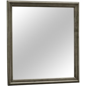 Glory Furniture Louis Phillipe Mirror in Gray