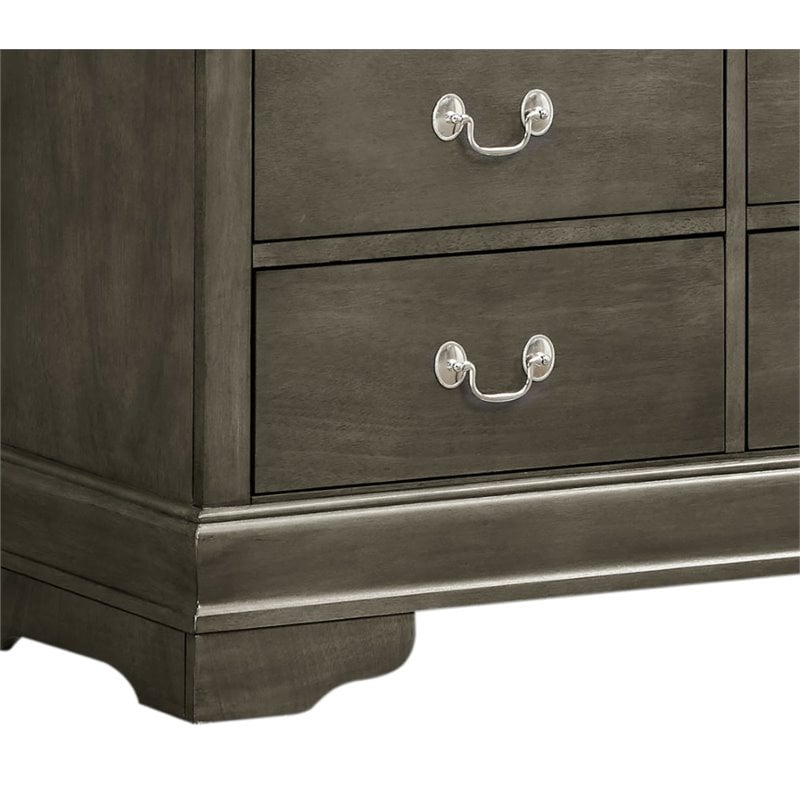 Glory Furniture Louis Phillipe TV Stand in Gray