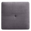 Glory Furniture Nailer Velvet Upholstered Ottoman in Gray