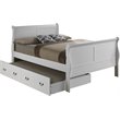 Glory Furniture Louis Phillipe Full Trundle Bed in White