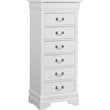 Glory Furniture Louis Phillipe 7-Drawers Bedroom Lingerie Chest in White