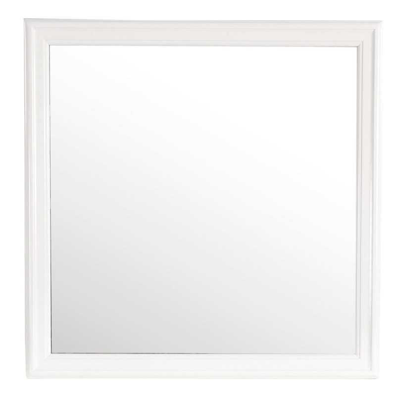 Glory Furniture Louis Phillipe Mirror in White